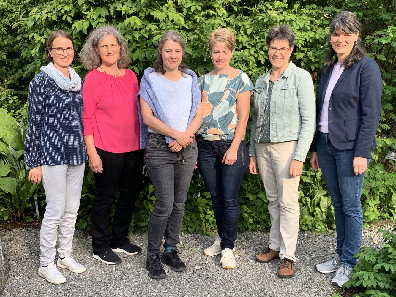 Von links nach rechts: Erika Bieri-Limacher, Ruth Zemp-Röösli, Denise Krummenacher-Brun, Ursula Vogel-Schöpfer, Hanni Stadelmann-Wicki, Ruth Wicki- Stadelmann